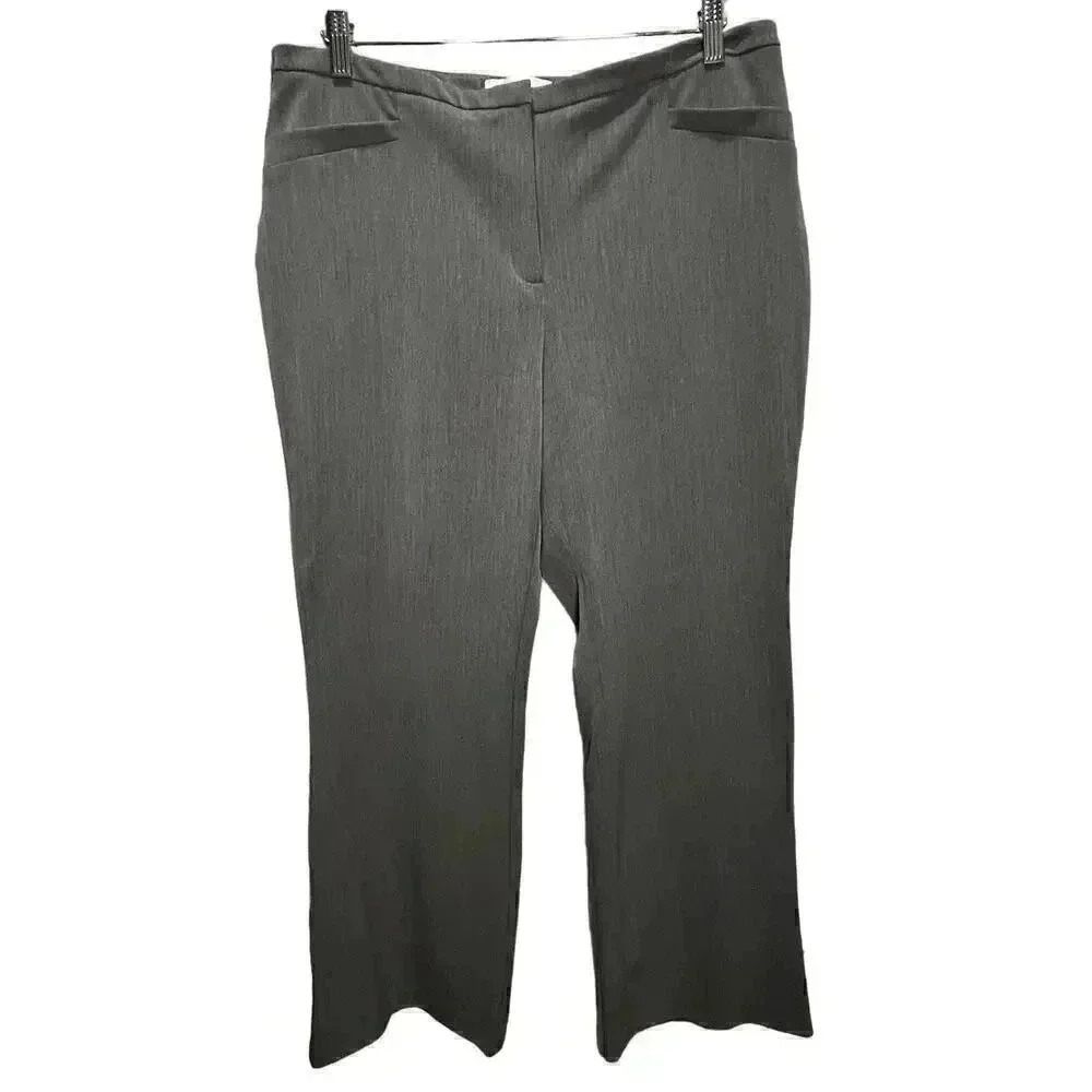 Chico's Women's Dress Pants‎ Short Gray Tailored Fit Size 2